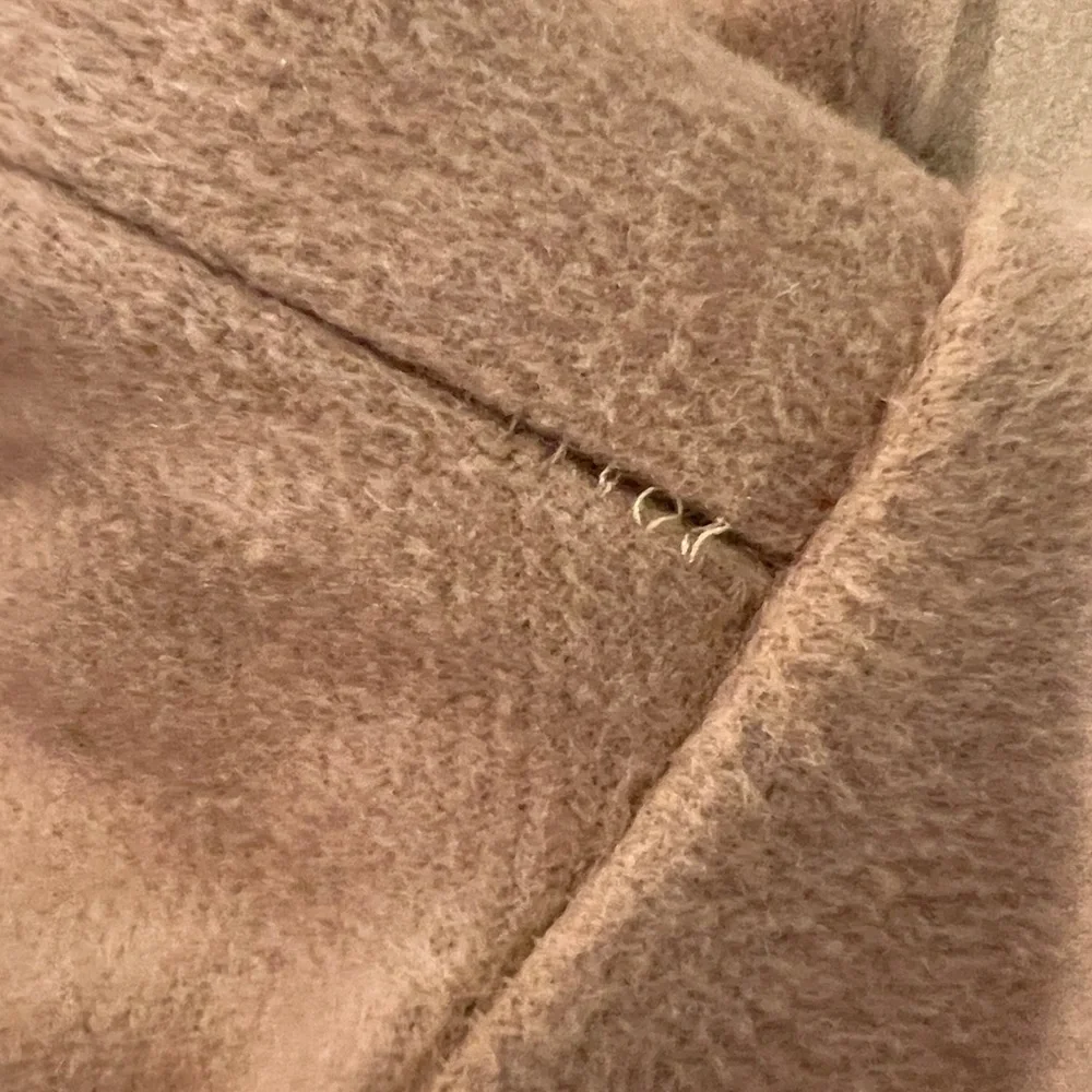 HOUSE OF HARLOW 1960 Wool Coat Long Pea Coat Camel Beige Tan Size Medium - Picture 11 of 11